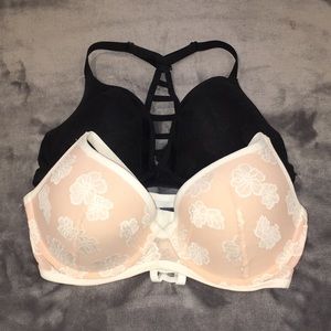 PINK Hibiscus Racer Back Bra